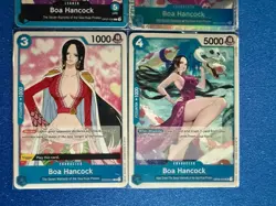 Boa Hancock One Piece TCG 4-card lot OP01 Super Rare+OP07 Leader +more - PWE - Image 4