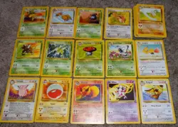 POKEMON CARDS JUNGLE NEAR COMPLETE NON-HOLO SET 40 of 48 CARDS 1999 - Image 1