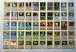 Big 50 Card Vintage Pokemon Holo Lot! Collection is NM-LP, MP, Gold Star, 1st Ed - Image 1