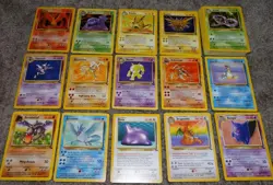 POKEMON CARDS FOSSIL NEAR COMPLETE NON-HOLO SET 16-62 1999, MISSING 1 CARD - Image 1