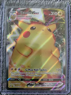 Pikachu VMAX Ultra Rare Pack Fresh Pokemon Card - Vivid Voltage- 044/185 Psa 10U - Image 1