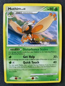 Pokemon Mothim Prerelease Stamp Promo Majestic Dawn Set 42/100 NM/MINT Card - Image 1