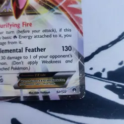 Ho-Oh ex 92/122 Breakpoint Pokemon Card TCG Ultra Rare Holo NM-M - Image 4