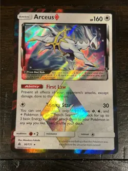 Pokemon TCG SM - Forbidden Light Arceus Prism Star 96/131 Rare Holo - Image 1