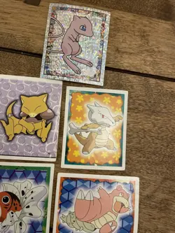 5 Topps Pokemon Merlin 1999 Boom Stick Card Mew Holo Foil S23 NM +4 More Pokemon - Image 1