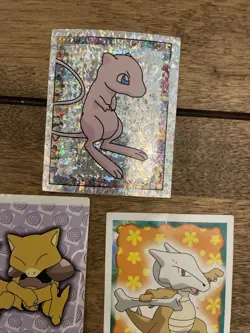5 Topps Pokemon Merlin 1999 Boom Stick Card Mew Holo Foil S23 NM +4 More Pokemon - Image 5