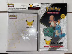 Pokemon 25th Anniversary Train On First Partner Pack & Jumbo Card Binder & NIP - Image 1