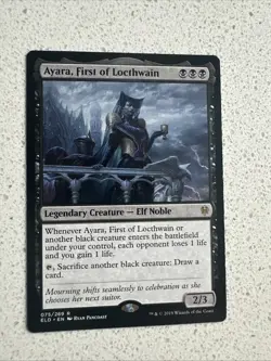 Ayara, First of Locthwain Throne of Eldraine Regular Rare NM MTG #75/269 - Image 1