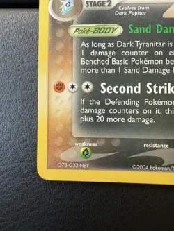 DARK TYRANITAR Non Holo 19/109 EX Team Rocket Returns Pokemon Card 2004 NM - Image 3