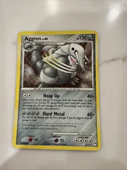 Pokemon Mysterious Treasures Aggron LV.49 Reverse Holo Card 1/123 - Image 1