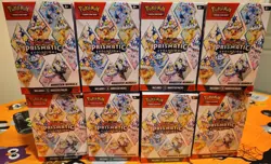 Pokemon TCG Prismatic Evolutions Booster Bundle Box Sealed Lot Of 8 Scarlet Card - Image 1