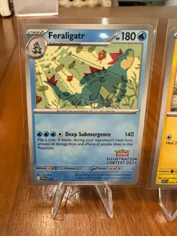 Pokemon Illustration Contest 2024 Promo Cards Feraligatr Pikachu Toxtricity NM - Image 2