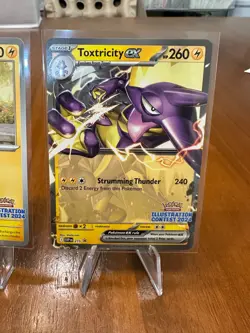 Pokemon Illustration Contest 2024 Promo Cards Feraligatr Pikachu Toxtricity NM - Image 4