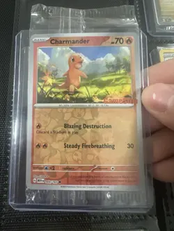 Pokemon TCG Charmander 151 GameStop Exclusive Card 004/165 Near Mint Condition - Image 1