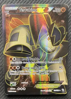Terrakion EX Full Art Dragons Exalted 121/124 Holo Pokemon Card 2012 - Image 1