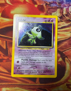 Pokemon WOTC Neo Revelation Unlimited Celebi 3/64 Double Holo Rare - Image 1