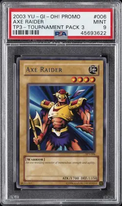2003 YU-GI-OH! PROMO TP3-TOURNAMENT PACK 3 #006 AXE RAIDER PSA 9 - Image 1