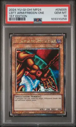2024 YU-GI-OH! 25TH ANNIVERSARY 1ST EDITION LEFT ARM OF THE FORBIDDEN ONE PSA 10 - Image 1