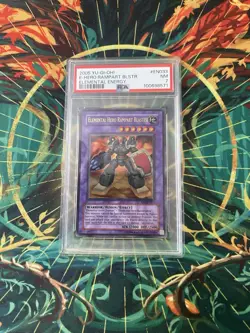 Elemental Hero Rampart Blaster EEN-EN033 Ultra Rare Yugioh Card PSA 7 - Image 1