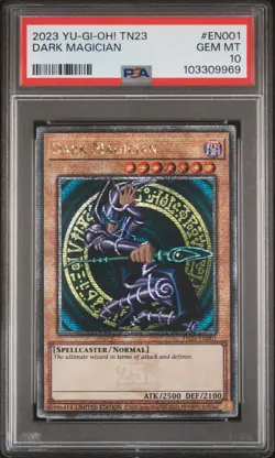 2023 YU-GI-OH! 25TH ANNIVERSARY TIN: DUELING HEROES #EN001 DARK MAGICIAN PSA 10 - Image 1