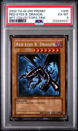 PSA 6 EX-MT Red-Eyes B. Dragon BPT-005 Secret Rare Promo *9437 YUGIOH - Image 1