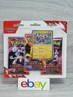 Pokemon TCG: Destined Rivals Zebstrika 3-Pack Blister Display IN HAND Freepost - Image 1