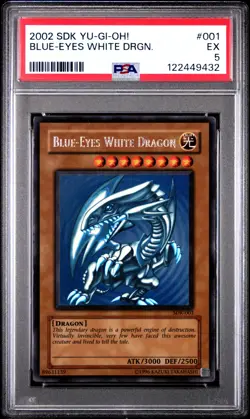 PSA 5 EX Blue-Eyes White Dragon SDK-001 Ultra Rare Unlimited *9432 YUGIOH - Image 1