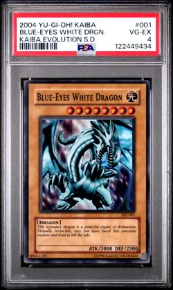 PSA 4 Blue-Eyes White Dragon SKE-001 Super Rare Unlimited *9434 YUGIOH - Image 1