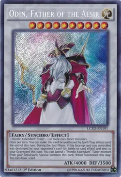 Yugioh! LP Odin, Father of the Aesir - LC5D-EN191 - Secret Rare - 1st Edition Li - Image 1