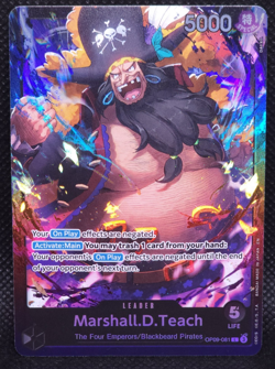 Marshall.D.Teach OP09-081 ONE PIECE Tcg Card Game NM BLACK Leader - Image 1