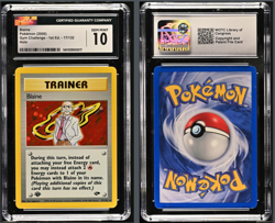 CGC 10 GEM MINT Blaine Gym Challenge 1st Edition 17/132 Holo Pokemon Card - Image 1