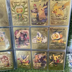 Pokemon Gold Foil Fan Art 130+ Card Lot Collection (18 Charizard, Pikachu) - Image 5