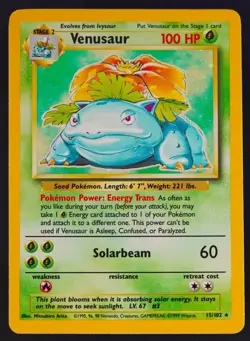 Pokemon - Venusaur Holo - 15/102 - Base Set - Rare Card - Ex/NM - Image 2