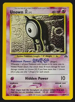 Pokemon - Unown A Holo - 14/75 - Neo Discovery - Rare Card - NM - Image 2