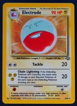 Pokemon - Electrode Holo - 2/64 - Jungle - Rare Card - NM - Image 2