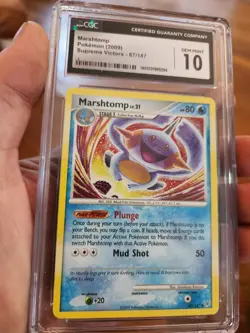 (TOP POP 3) CGC 10 GEM MINT Marshtomp 67/147 Supreme Victors Pokemon Card - Image 2