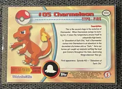 Charmeleon #05 Topps TV Animation Pokemon Card - Image 2