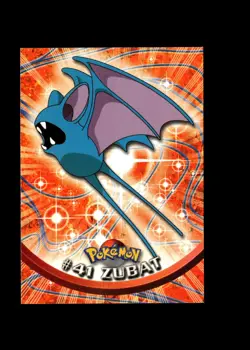 Zubat : 1999 Topps Pokemon TV Animation Black Logo Card #41 + Fast FREE Ship - Image 1