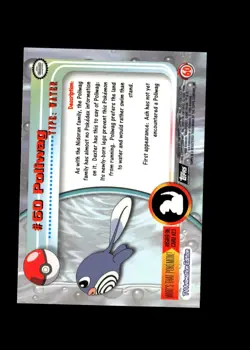 Poliwag : 1999 Topps Pokemon TV Animation Black Logo Card #60 + Fast FREE Ship - Image 2