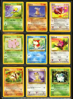 1999 Pokemon JUNGLE & FOSSIL Set COMPLETE Unlimited Edition COMMON Cards Lot NM - Image 2