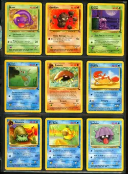 1999 Pokemon JUNGLE & FOSSIL Set COMPLETE Unlimited Edition COMMON Cards Lot NM - Image 3