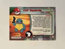Squirtle #7 Black Logo 1999 Topps TV Series 1 Nintendo Pokemon Cards - Image 2