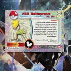 Bellsprout # 69 - Red Label - 1999 Topps TV Series 1 Pokemon Card $2 Flat Ship - Image 2