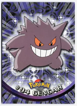 1999 Topps Pokemon Card GENGAR #94 Blue Logo Edition Non-Holo LP - Image 1