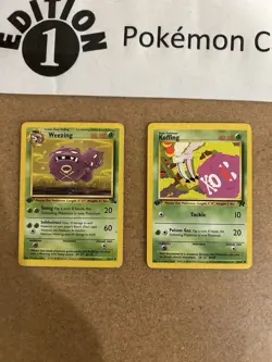 Weezing + Koffing 1st Edition Pokemon Card Lot Vintage WOTC - Image 1