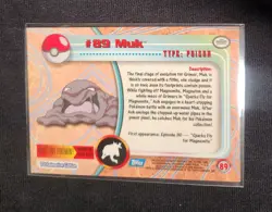 1999 Topps Pokemon Card - TV Animation Edition - #89 Muk - Blue Logo 1st Print - Image 2