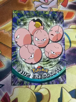 Exeggcute #102 - BLUE LOGO - NON-HOLO - Series 2 - TOPPS POKEMON CARD - NM - Image 1