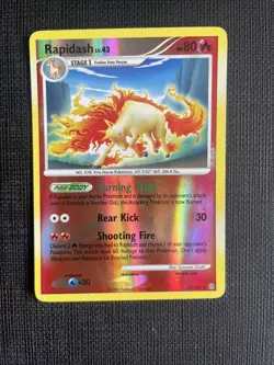 Rapidash 22/100 - Reverse Holo Foil - Stormfront Rare Pokemon Card 2008 - MP - Image 1