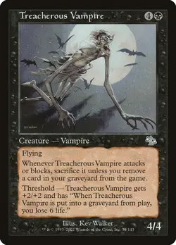 4x Treacherous Vampire - LP - Odyssey Block - SPARROW MAGIC mtg - Image 1