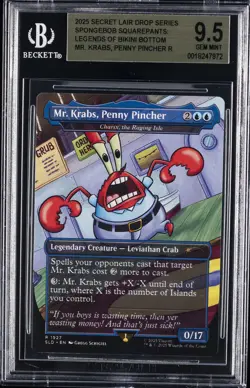 2025 MTG LEGENDS OF BIKINI BOTTOM #1927 MR. KRABS PENNY PINCHER BGS 9.5 - Image 1